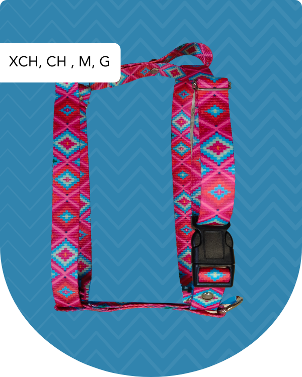 Pechera Rosa para Perro con Diseño Estilo Huichol