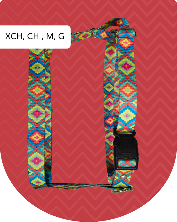 Pechera Verde para Perro con Diseño Estilo Huichol